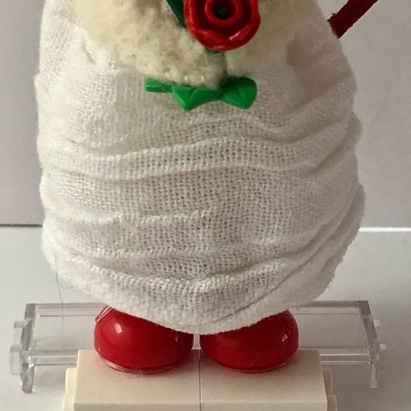 Felt mouse art doll Red Lego flower Bouquet hand-sewn handmade decor - Picture 4 of 8